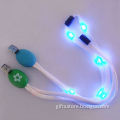 LED Flashing Lanyard, Heat Transfer Printed Logo, Customized Colors and Designs are Welcome